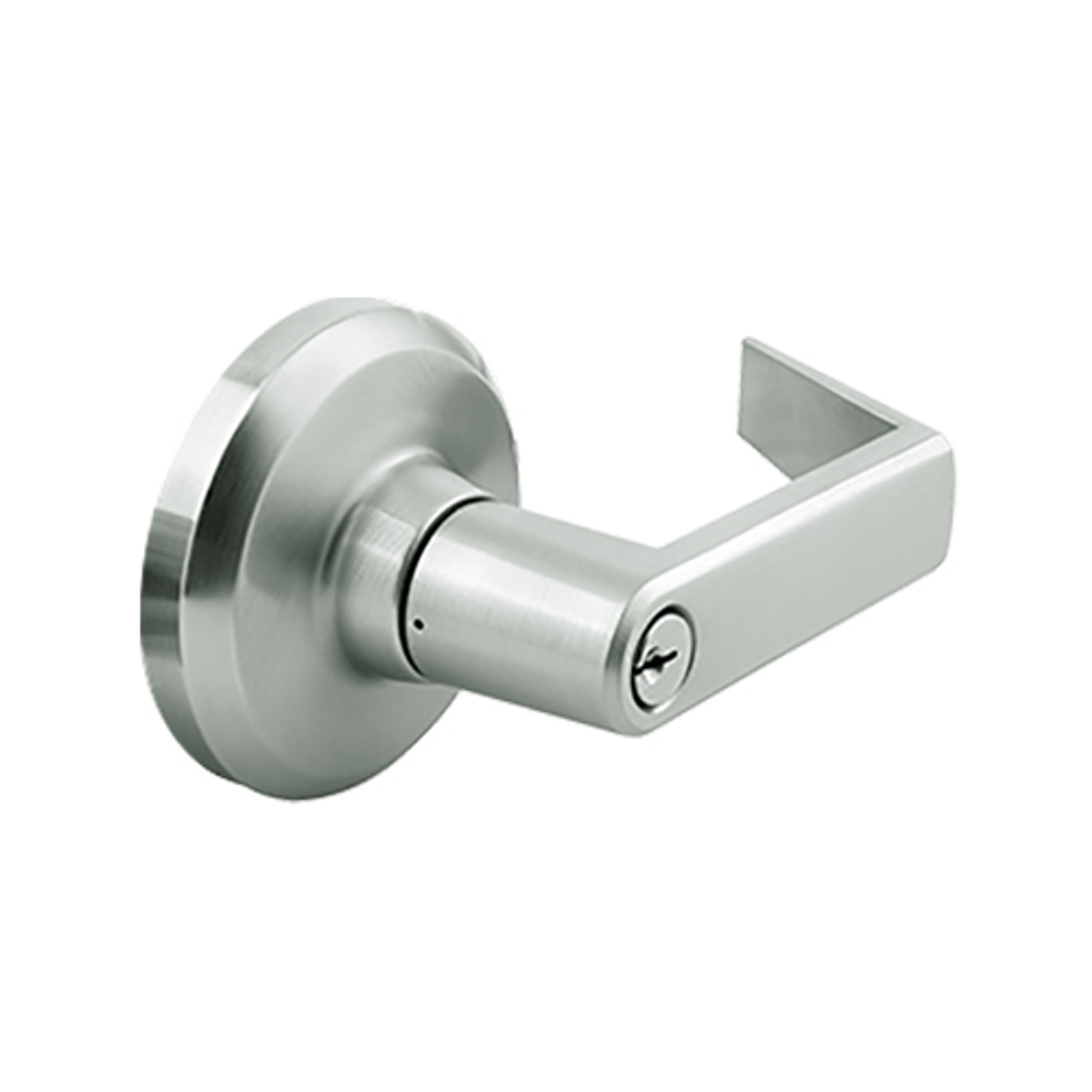 QCL150E619NOLNOSSC Stanley QCL100 Series Schlage C Keyway Cylindrical Entrance Lock with Sierra Lever in Satin Nickel Finish