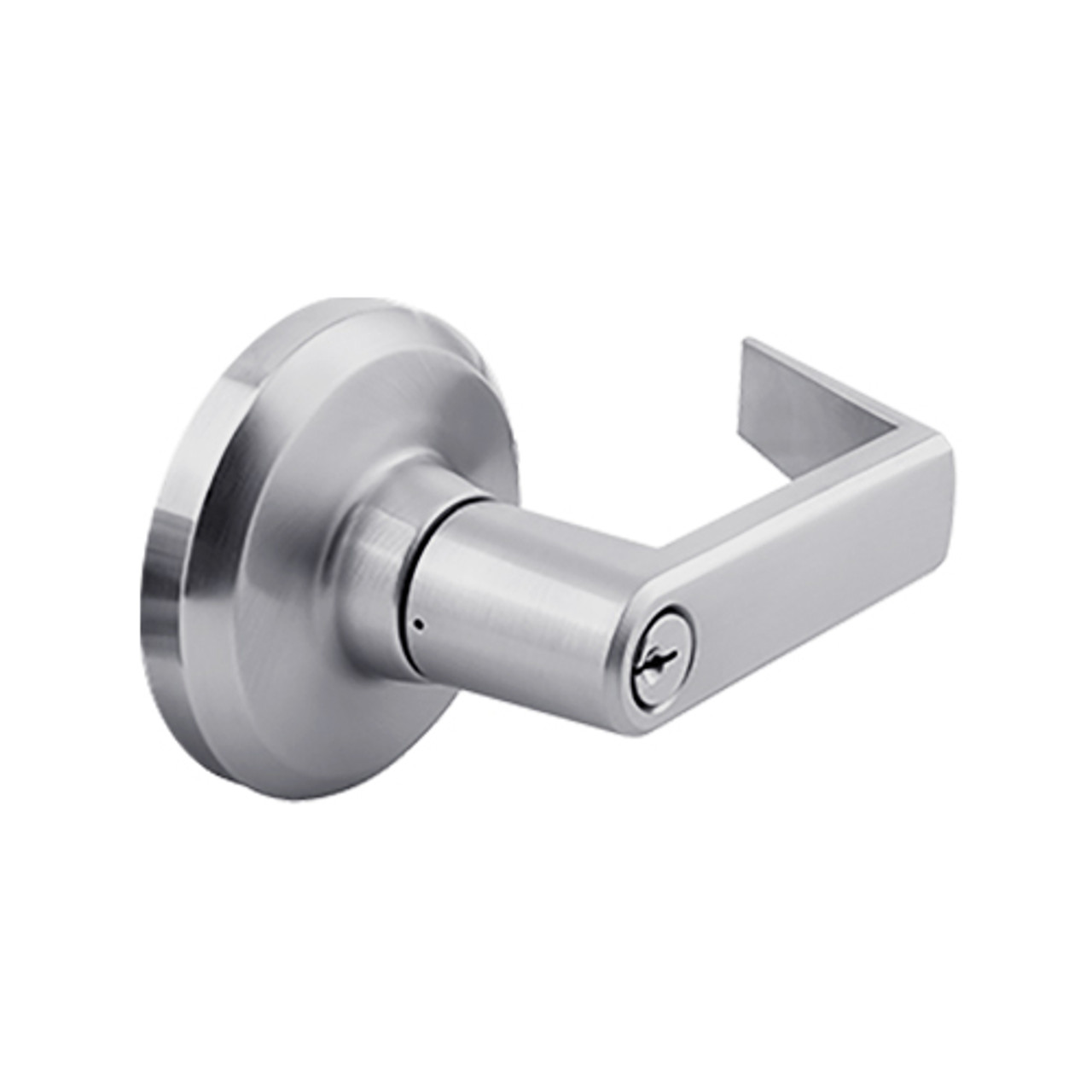 QCL150E626R8118FSC Stanley QCL100 Series Schlage C Keyway Cylindrical Entrance Lock with Sierra Lever in Satin Chrome Finish