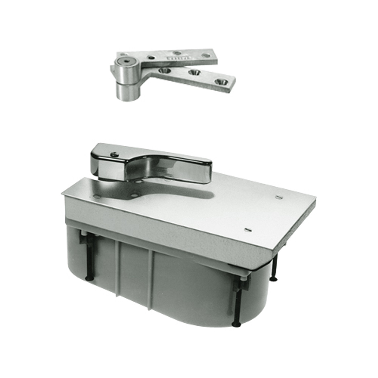 PHQT27-95S-LH-619 Rixson 27 Series Heavy Duty Quick Install Offset Hung Floor Closer in Satin Nickel Finish