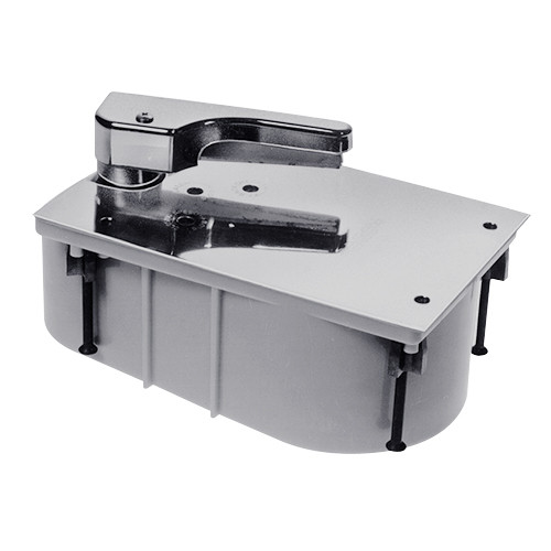 HM27-90N-LH-626 Rixson 27 Series Heavy Duty Offset Hung Floor Closer with HM Door and Frame Preps in Satin Chrome Finish