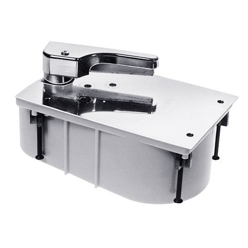 HM27-90N-CWF-RH-625 Rixson 27 Series Heavy Duty Offset Hung Floor Closer with HM Door and Frame Preps in Bright Chrome Finish