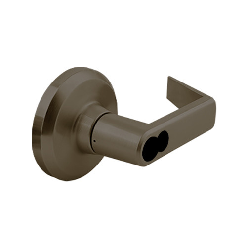 QCL151E613S8NOSLC Stanley QCL100 Series Less Cylinder Entrance Lock with Sierra Lever Prepped for SFIC in Oil Rubbed Bronze Finish