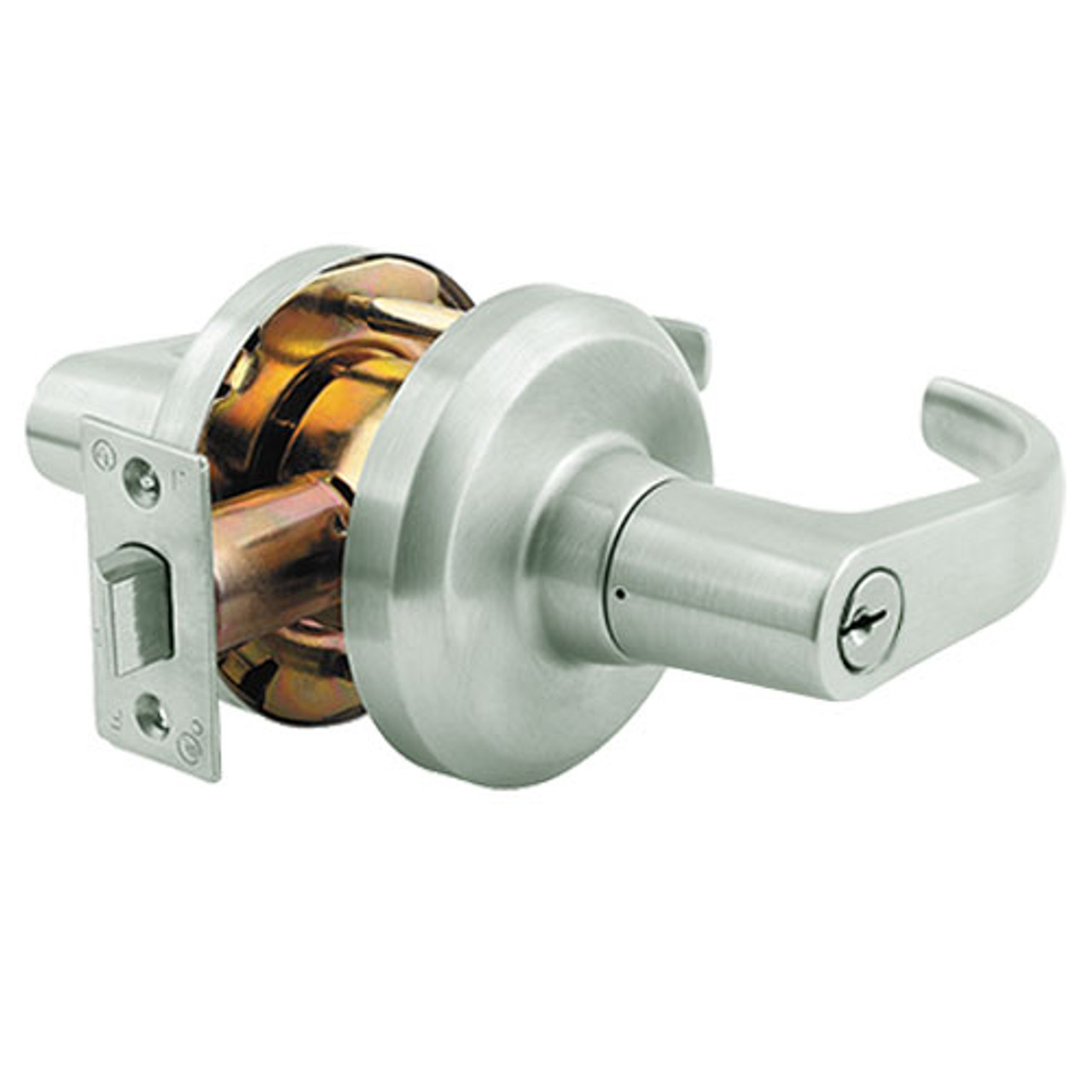 QCL150M619FR4NOSSC Stanley QCL100 Series Schlage C Keyway Cylindrical Entrance Lock with Summit Lever in Satin Nickel Finish