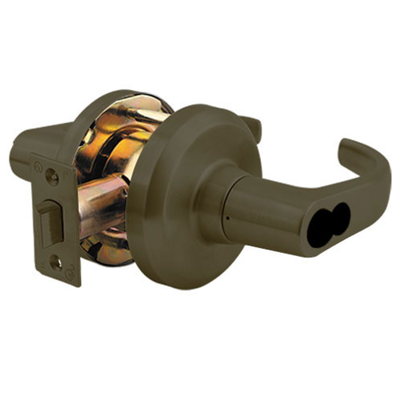 QCL151M613S5118FBF Stanley QCL100 Series Ansi Strike Best F Keyway Entrance Lock with Summit Lever Prepped for SFIC in Oil Rubbed Bronze Finish