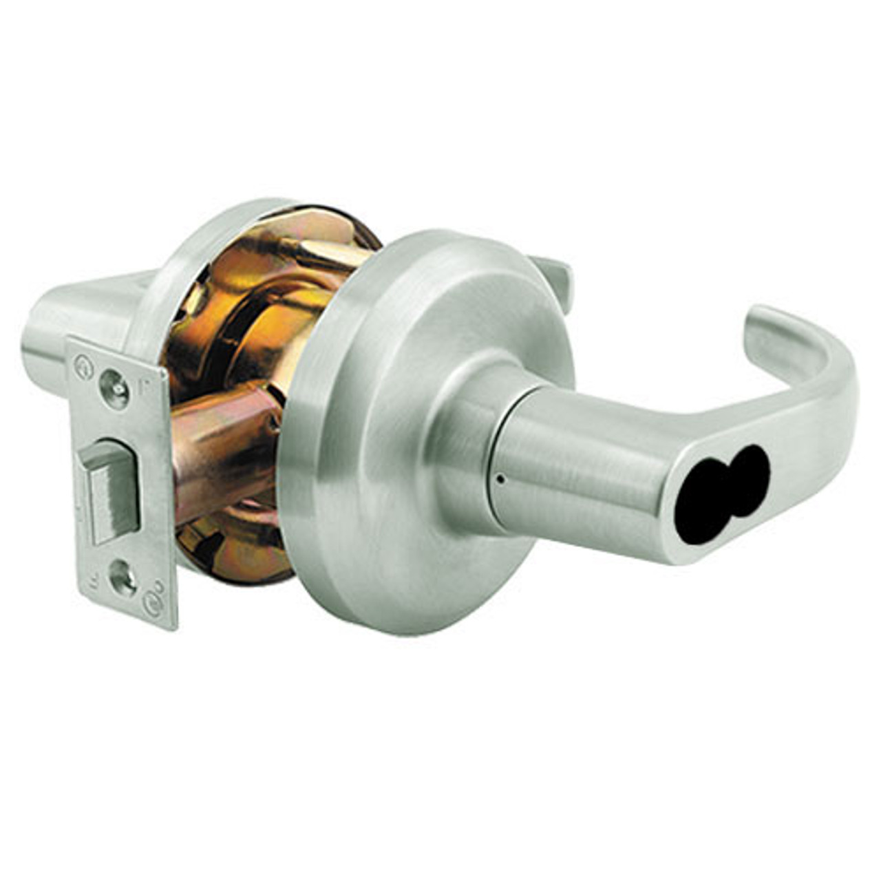 QCL151M619S8478SBF Stanley QCL100 Series Ansi Strike Best F Keyway Entrance Lock with Summit Lever Prepped for SFIC in Satin Nickel Finish