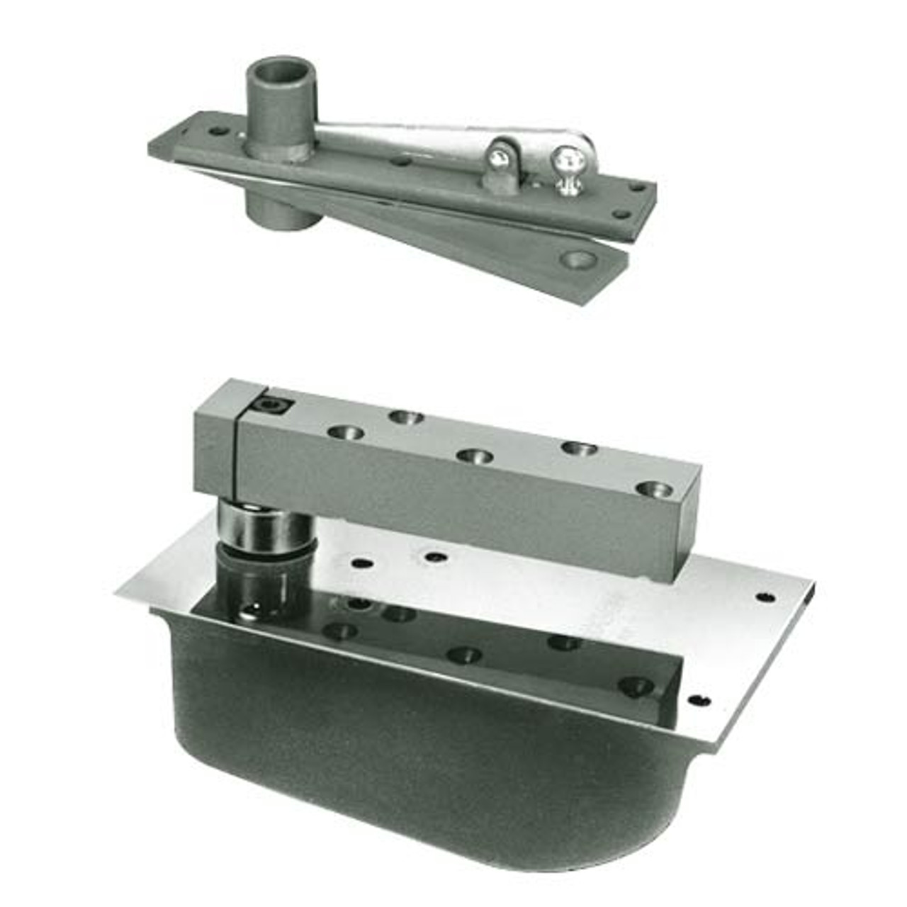 H28-85S-LTP-RH-619 Rixson 28 Series Heavy Duty Single Acting Center Hung Floor Closer in Satin Nickel Finish