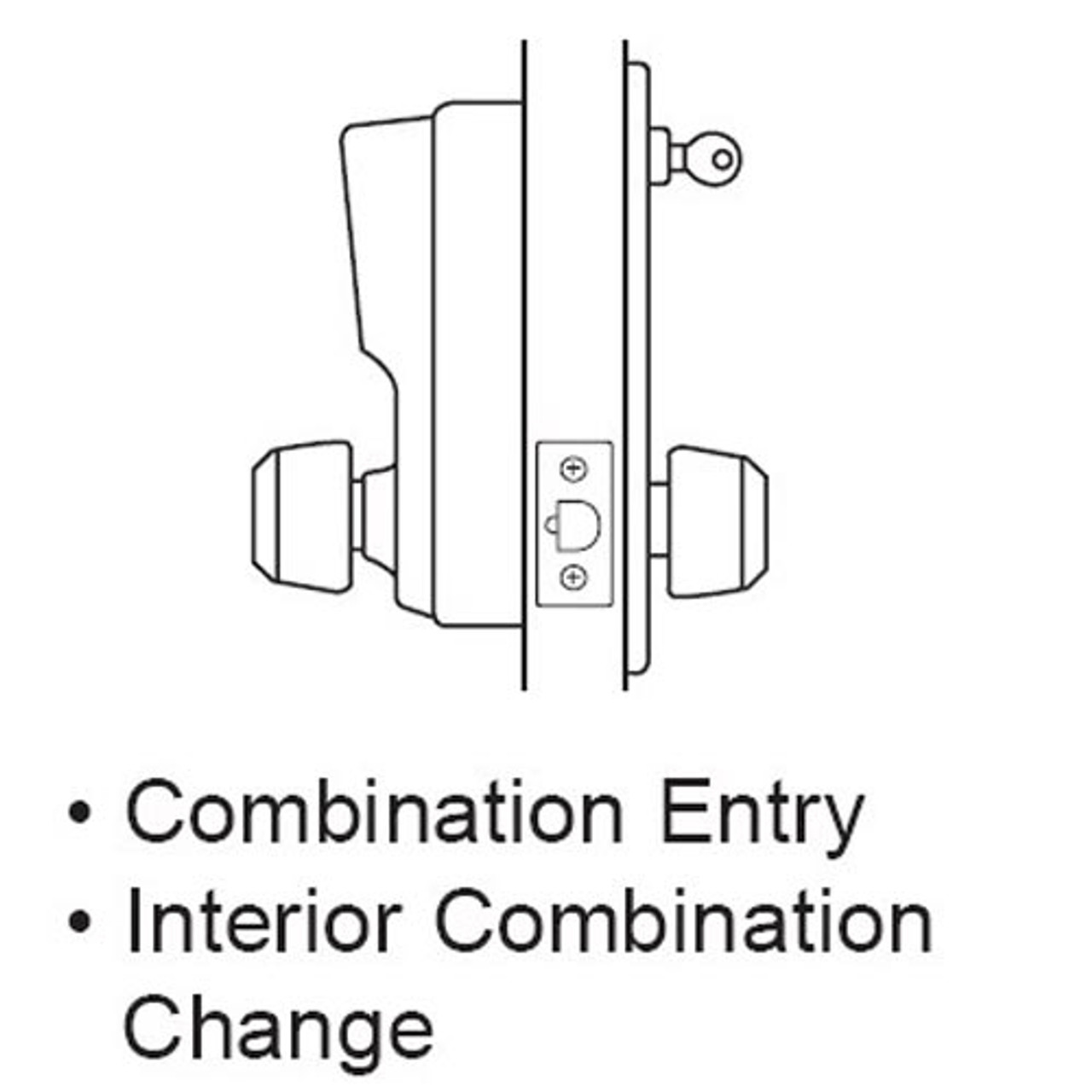 Simplex Pushbutton with Cylindrical Lock