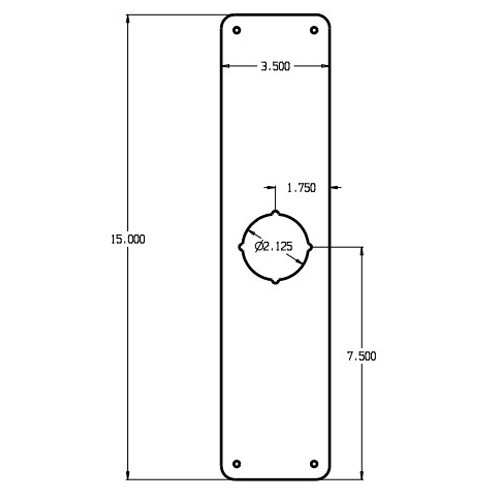 RP-13515-605 Don Jo Remodeler Plate Dimensional View