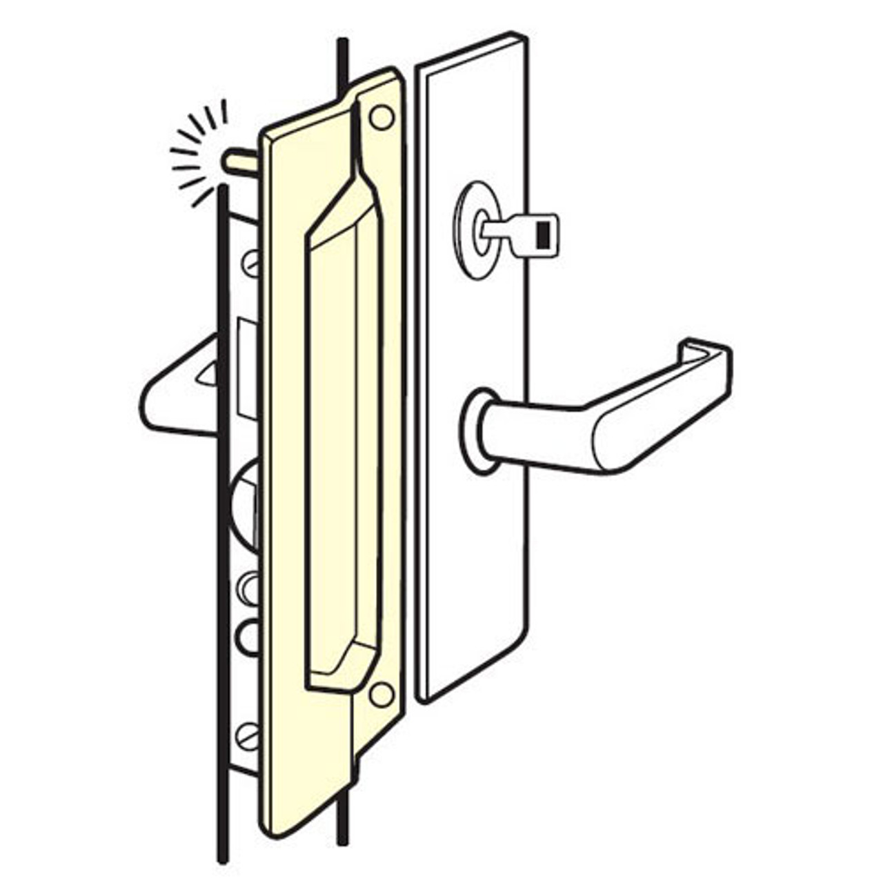 PMLP-211-DU Don Jo Latch Protector in Duro Coated Finish