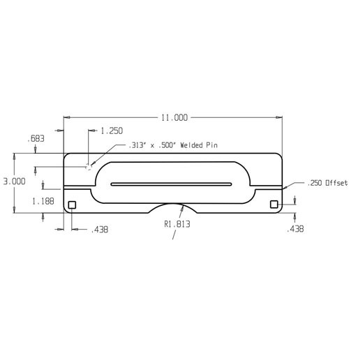 PLP-211-626 Don Jo Latch Protector in Brass Finish