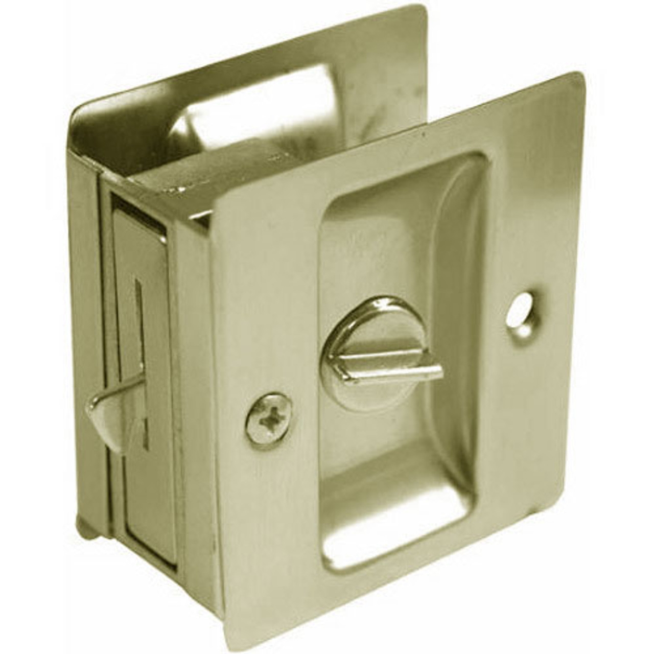 PDL-101-609 Don Jo Pocket Door Lock in Satin Brass Finish