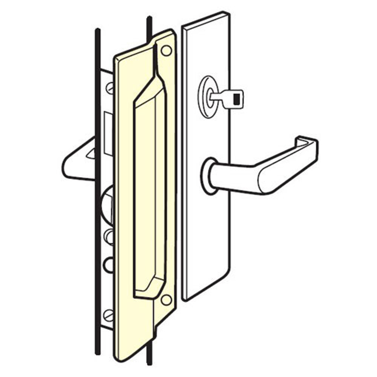 MLP-211-SL Don Jo Latch Protector in Silver Coated Finish