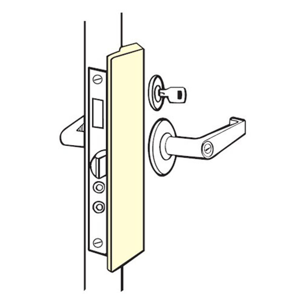 LP-2878-PC Don Jo Latch Protector in Prime Coated Finish