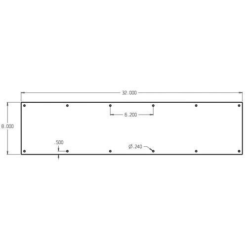 KP-832-BT Don Jo Kick Plates in Brass Tone Finish