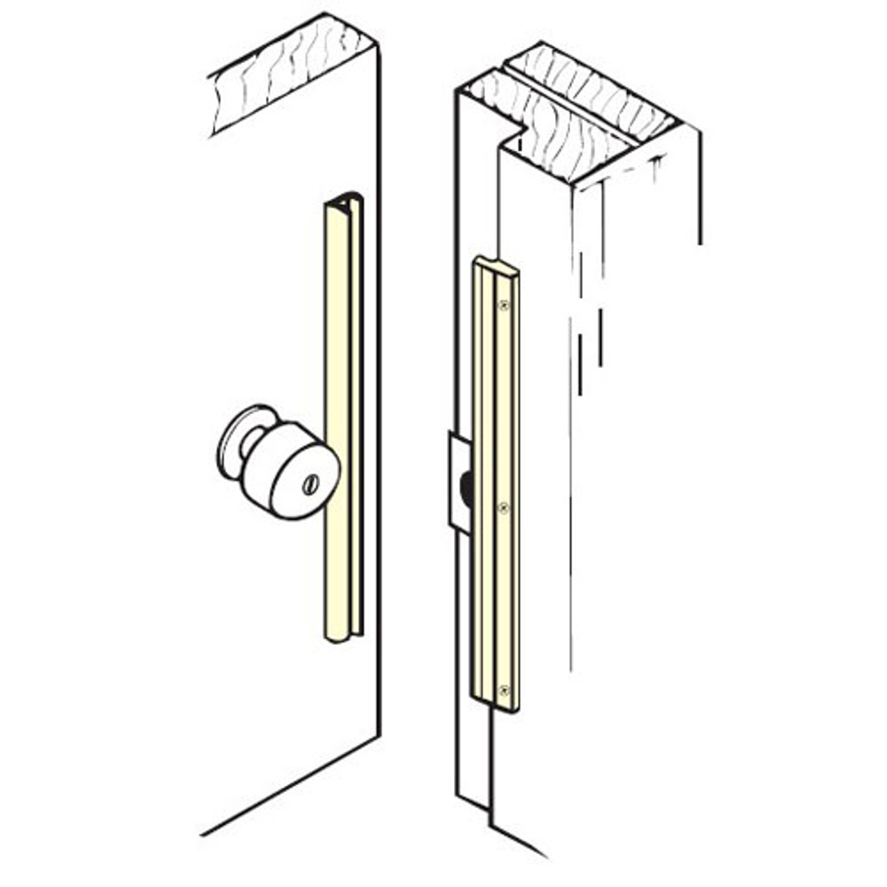 ILP-206-BP Don Jo In-Swinging Latch Protector in Brass Plated Finish