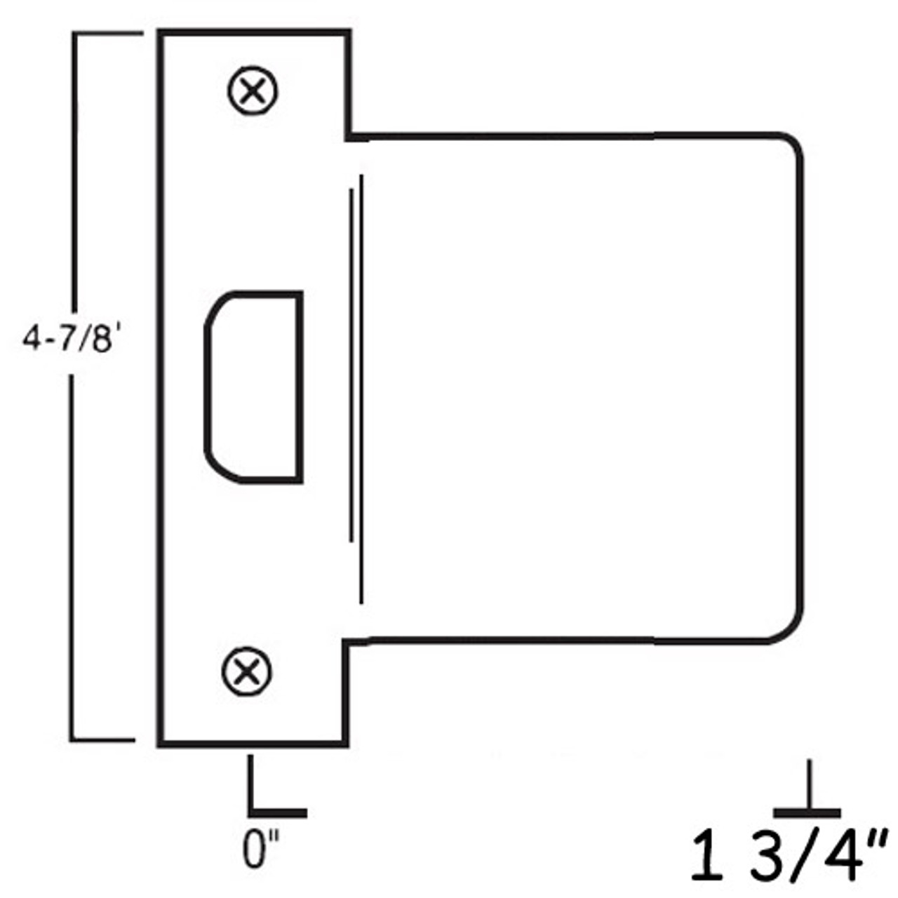 EST-175-630 Don Jo 4-7/8" Extended Lip ANSI Strike