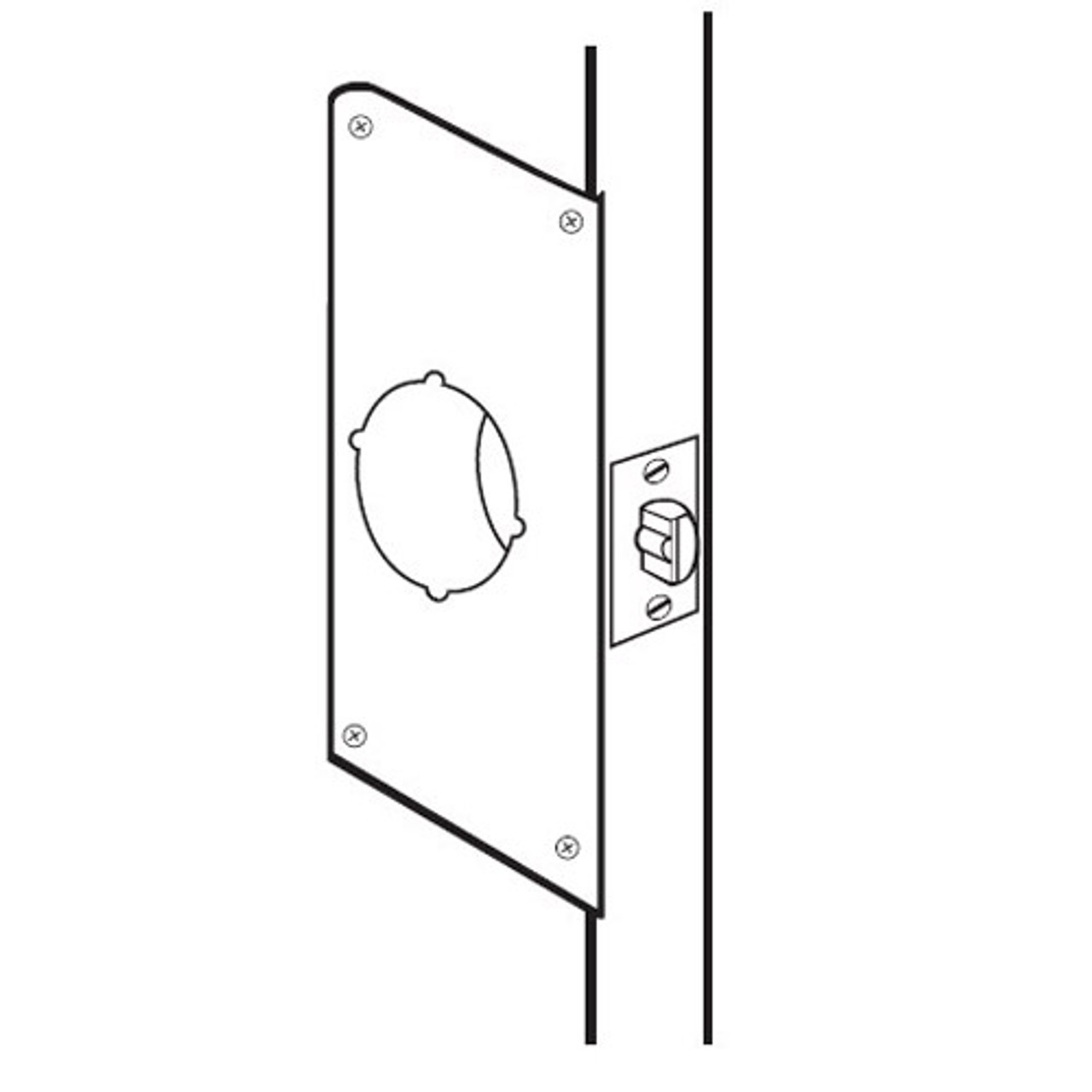 EM-2-630 Don Jo Scar Plate in Satin Stainless Steel Finish