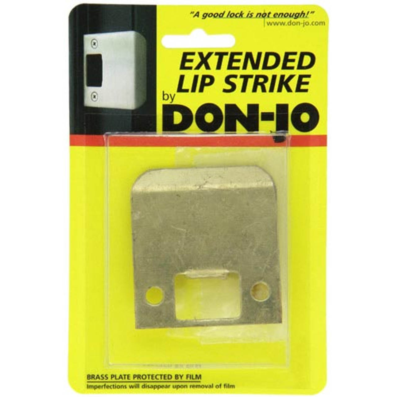 EL-175-609 Don Jo 2-1/4" Extended Lip Strike in Satin Brass Finish