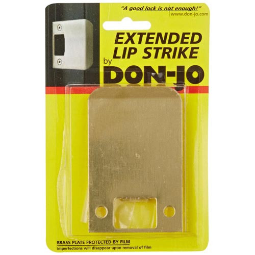 EL-103-609 Don Jo 2-1/4" Extended Lip Strike in Satin Brass Finish