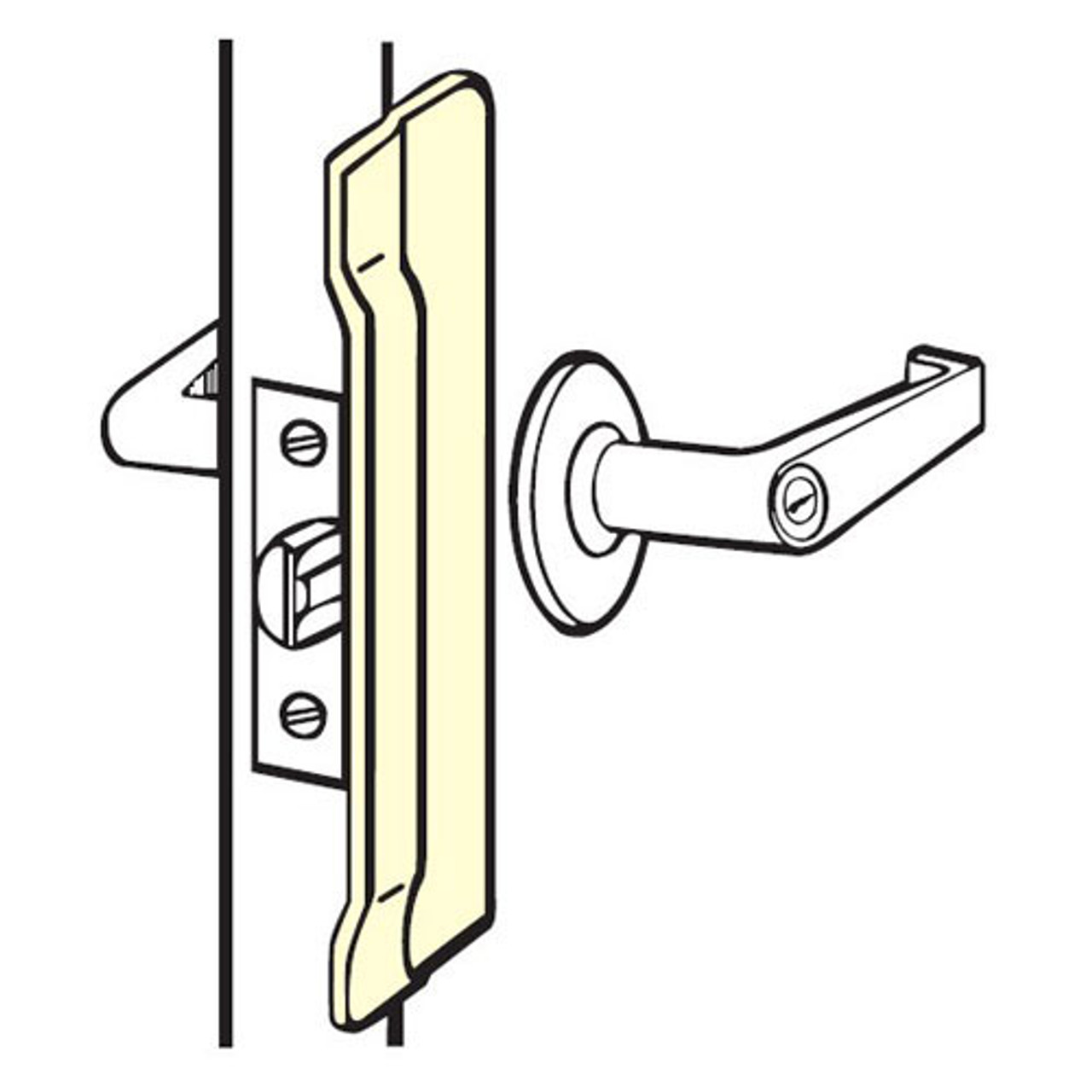 CLP-106-630 Don Jo Latch Protector in Satin Stainless Steel Finish