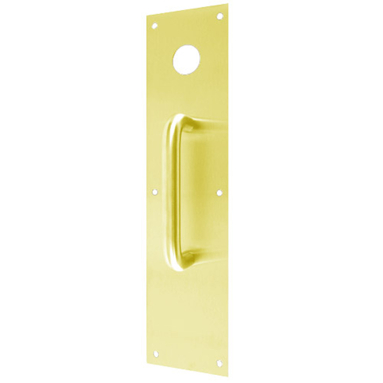 CFD7115-605 Don Jo Pull Plates with Holes in Bright Brass Finish