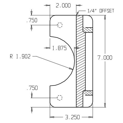 BLP-207-BP Don Jo Latch Protector in Brass Plated Finish