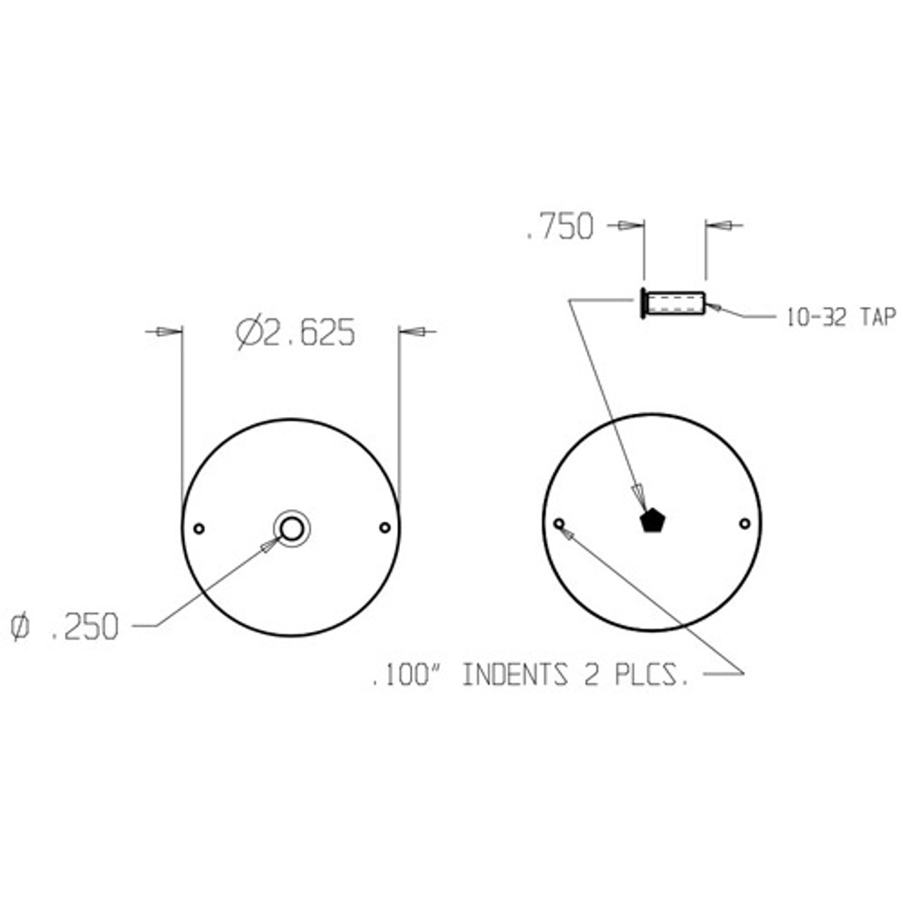 BF-161-SL Don Jo Hole Filler Plate Dimensional View