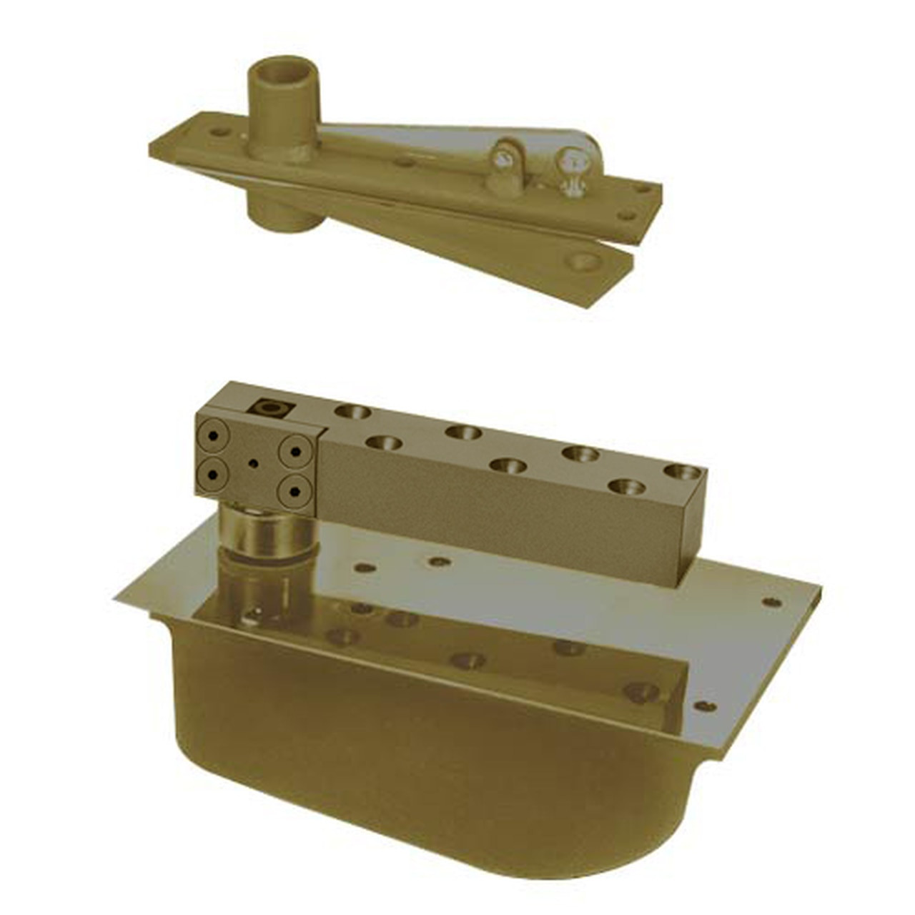 PHEH28-90S-587-2W-RH-613 Rixson 28 Series Power Transfer Heavy Duty Single Acting Center Hung Floor Closer in Oil Rubbed Bronze Finish