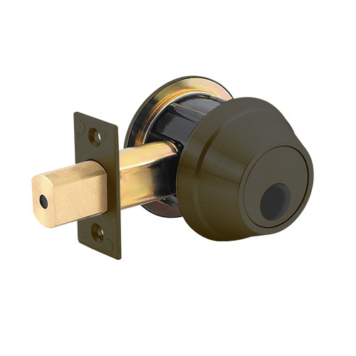 QDB182-613-R4-FLS-SC Stanley QDB100 Series Double Cylinder Heavy Duty Auxiliary Deadbolt Lock in Oil Rubbed Bronze Finish