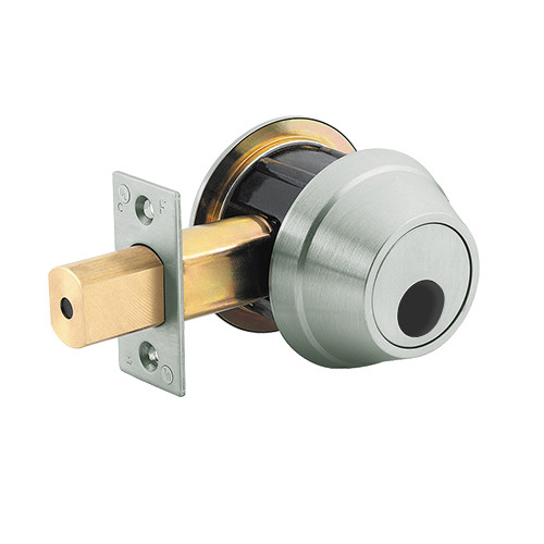 QDB182-619-S4-478S-SC Stanley QDB100 Series Double Cylinder Heavy Duty Auxiliary Deadbolt Lock in Satin Nickel Finish