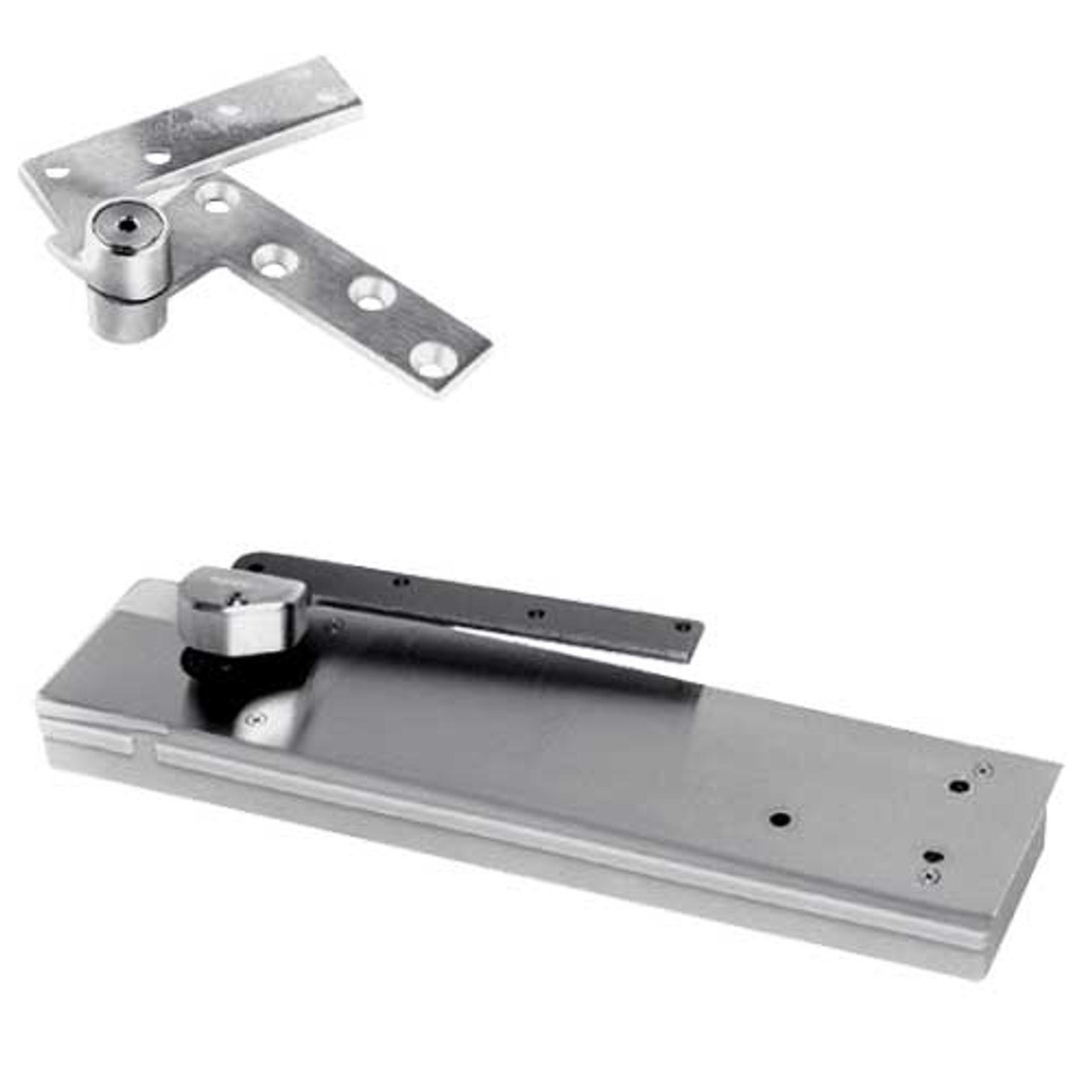 F5104NBC-1-1/2OS-LH-626 Rixson 51 Series 1-1/2" Offset Hung Shallow Depth Floor Closers in Satin Chrome Finish