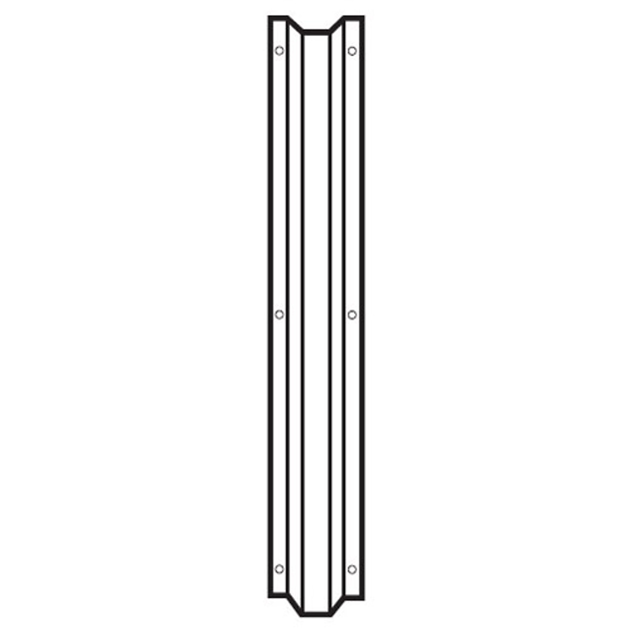 85-630 Don Jo Vertical Rod Protector in Satin Stainless Steel Finish