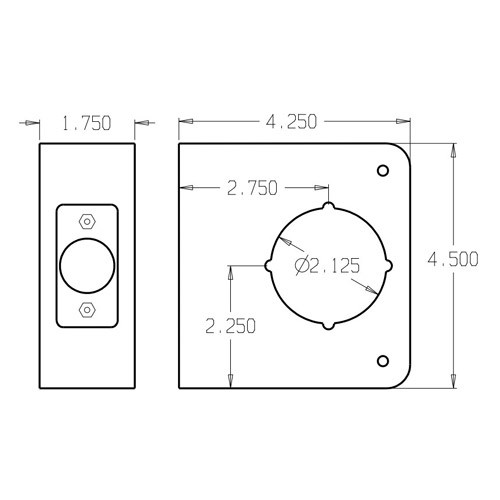 81-S-CW Don Jo Classic Wrap Around Plate Dimensional View