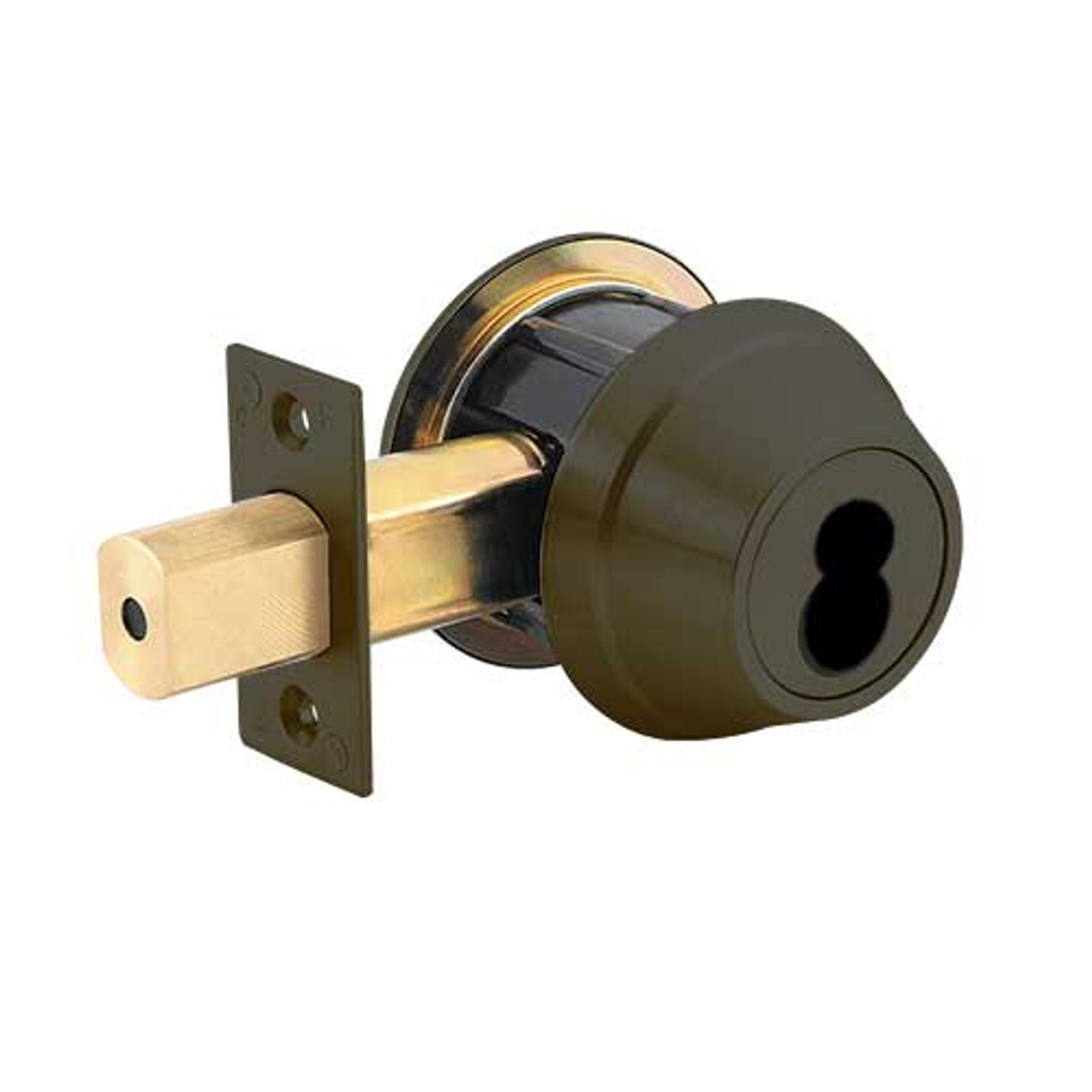 QDB183-613-NS4-FLR-LC Stanley QDB100 Series Less Double Cylinder Heavy Duty Auxiliary Deadbolt Lock Prepped for SFIC in Oil Rubbed Bronze Finish
