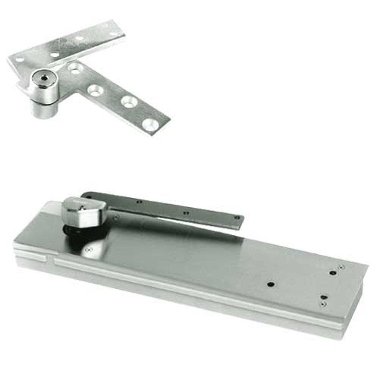 5103ABC105-1-1/2OS-LCC-LH-618 Rixson 51 Series 1-1/2" Offset Hung Shallow Depth Floor Closers in Bright Nickel Finish