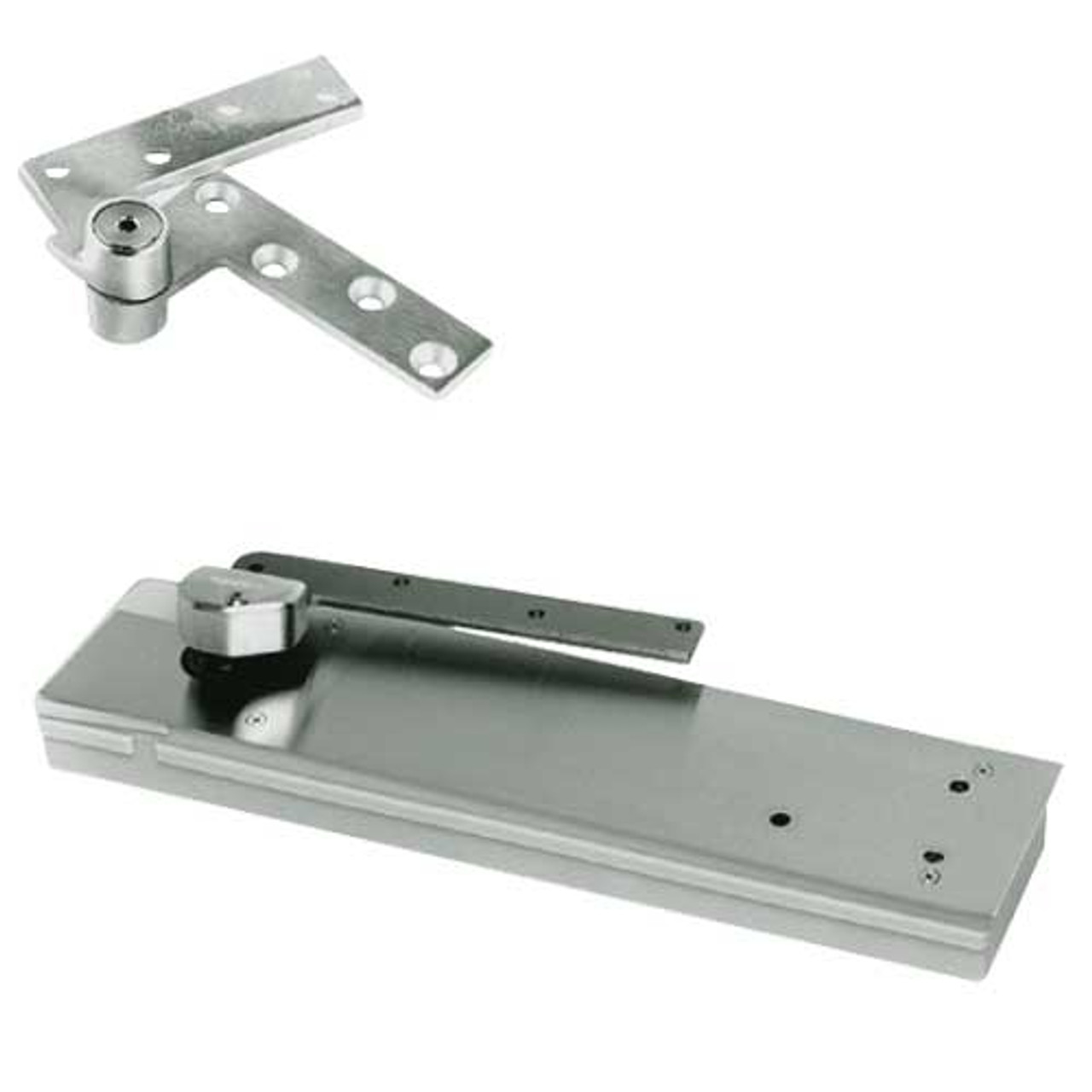 5103ABC105-1-1/2OS-LCC-LH-619 Rixson 51 Series 1-1/2" Offset Hung Shallow Depth Floor Closers in Satin Nickel Finish
