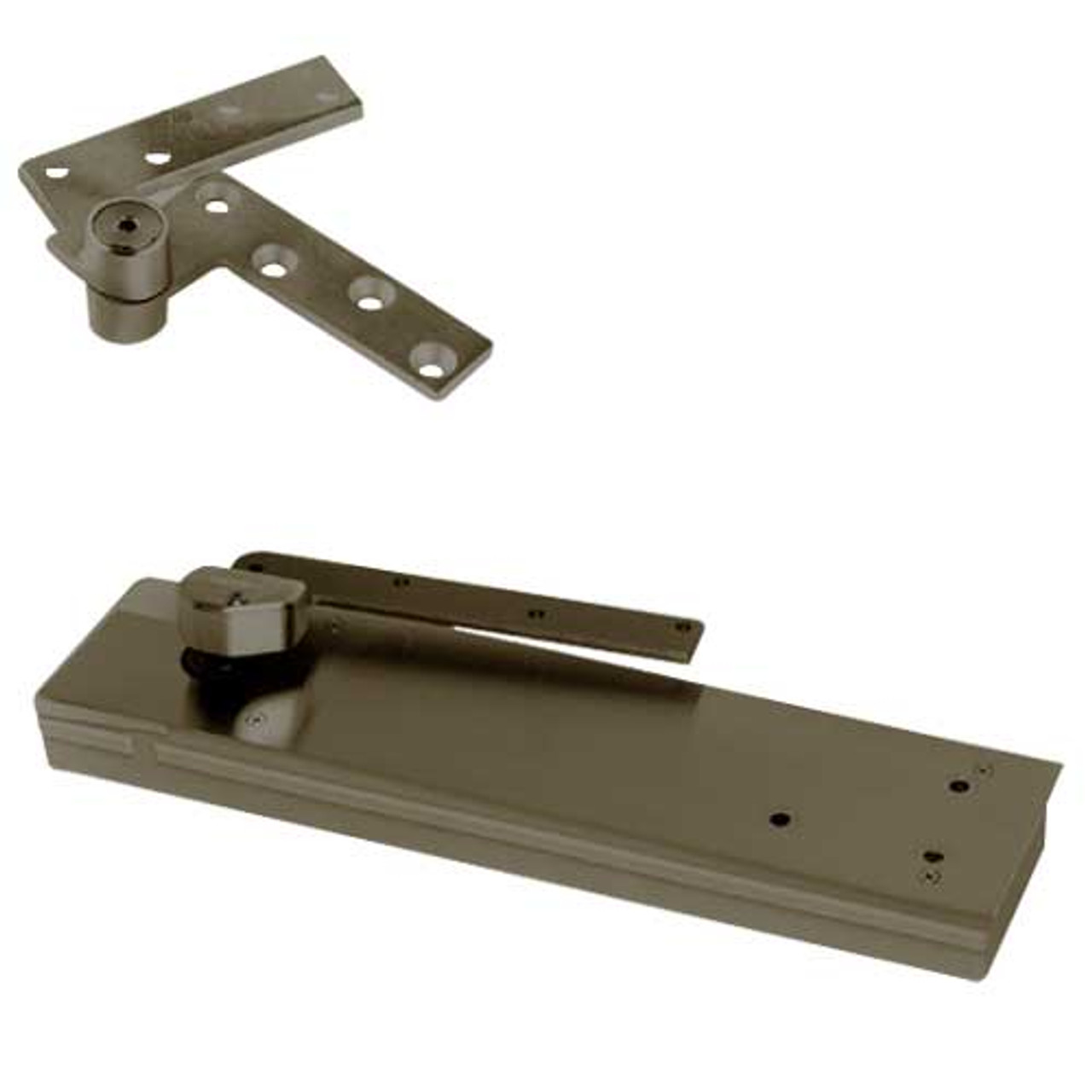 5103ABC180-1-1/2OS-LCC-LH-613 Rixson 51 Series 1-1/2" Offset Hung Shallow Depth Floor Closers in Dark Bronze Finish