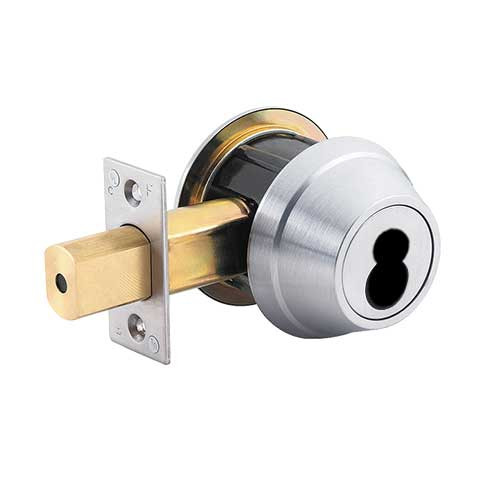 QDB183-625-S4-478S-SC Stanley QDB100 Series Schlage "C" Keyway Double Cylinder Heavy Duty Auxiliary Deadbolt Lock Prepped for SFIC in Bright Chrome Finish