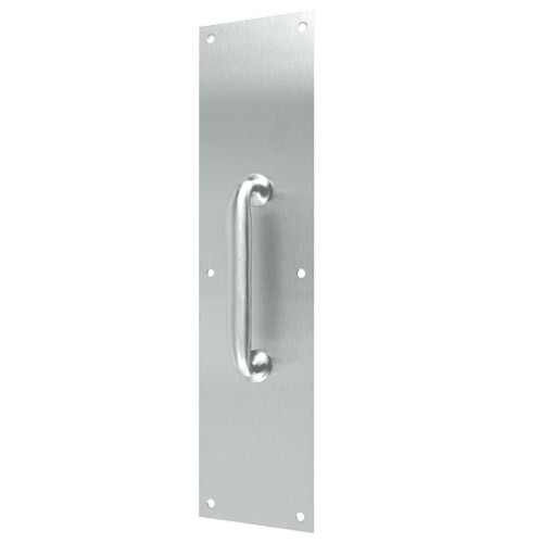 7110-628 Don Jo Pull Plates with Cast Pull in Satin Aluminum Finish