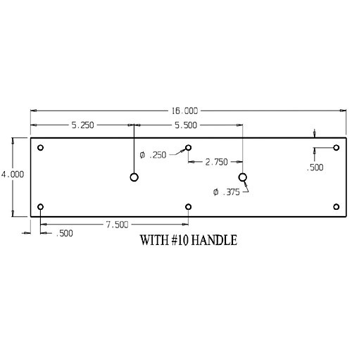 7110-628 Don Jo Pull Plates with Cast Pull and 5-1/2" center to center length