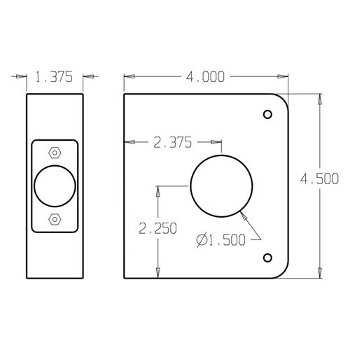 5-S-CW Don Jo Classic Wrap Around Plate Dimensional View