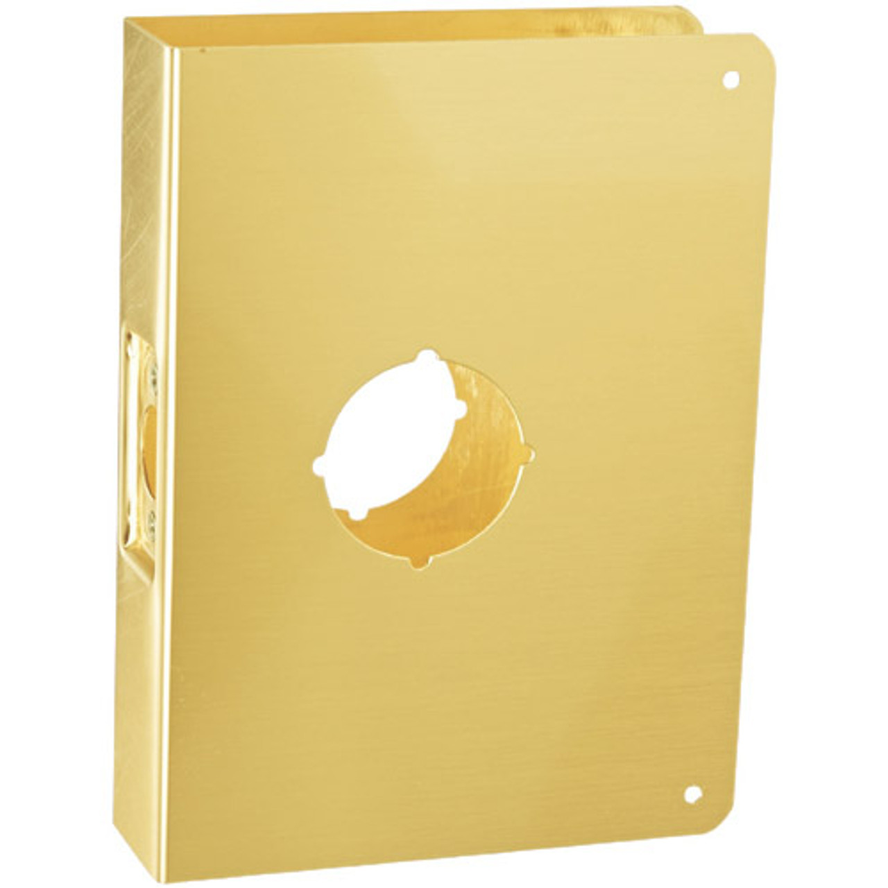 55A-PB-CW Don Jo Blank Wrap-Around Plate in Polished Brass Finish