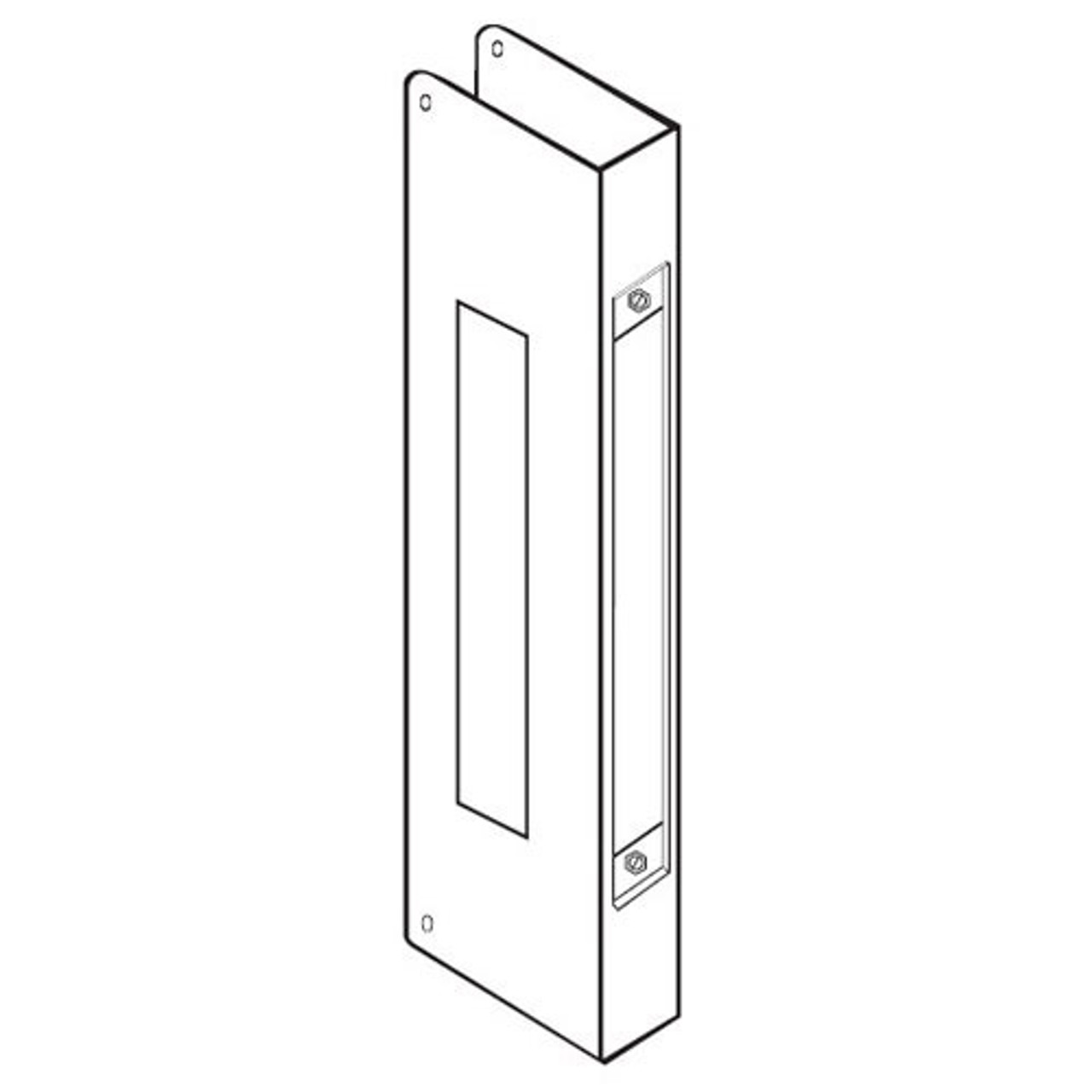 514-PB-CW Don Jo Mortise Lock Wrap-around Plate