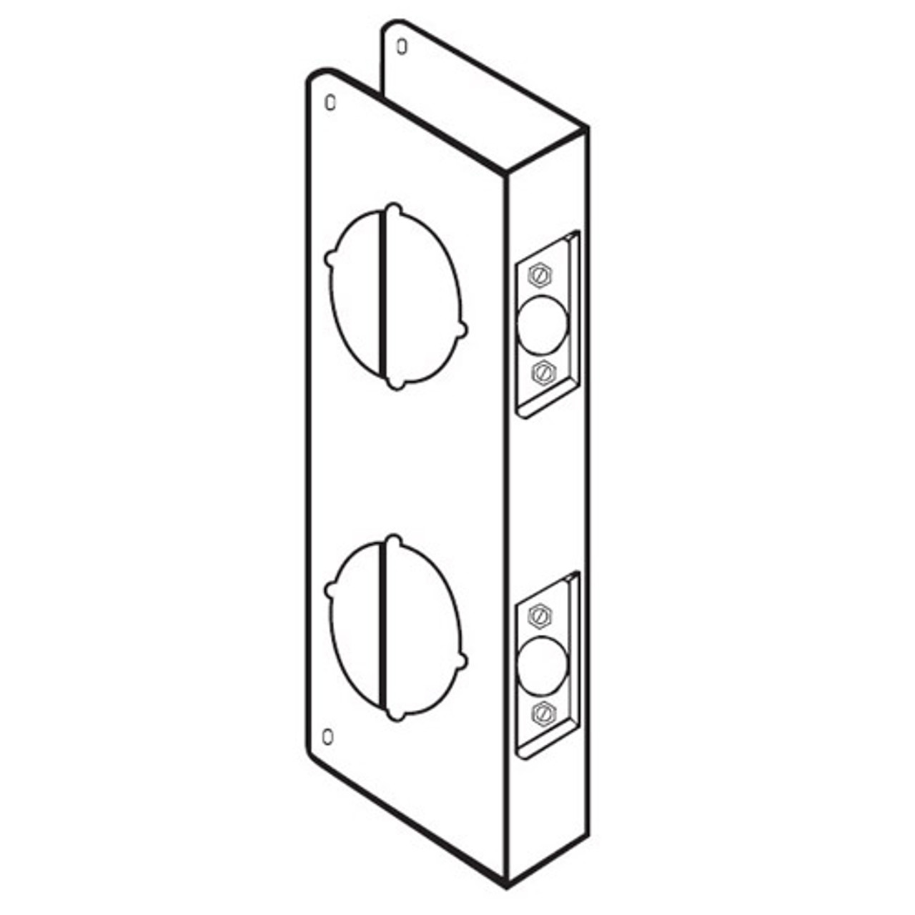 481-S-CW Don Jo Classic Wrap Around Plate in Stainless Steel Finish