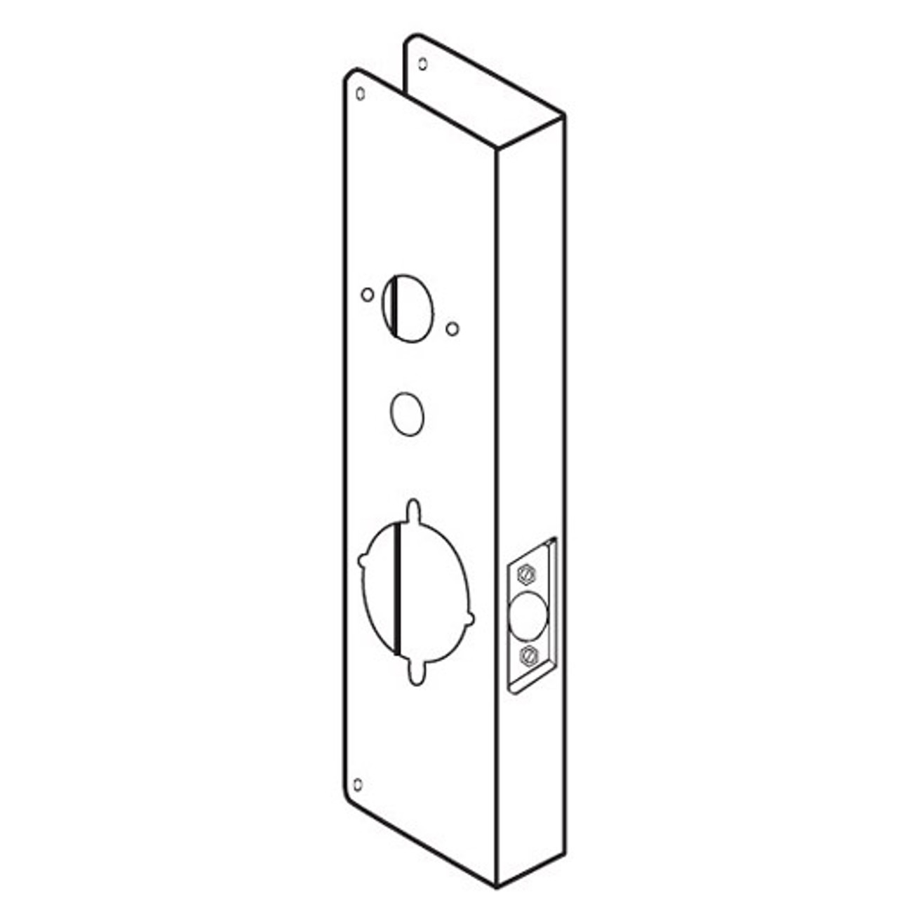 27-PB-CW Don Jo Wrap-Around Plate for Alarm Lock 2700/T2, 3000 and DL 4100 series Trilogy Lock