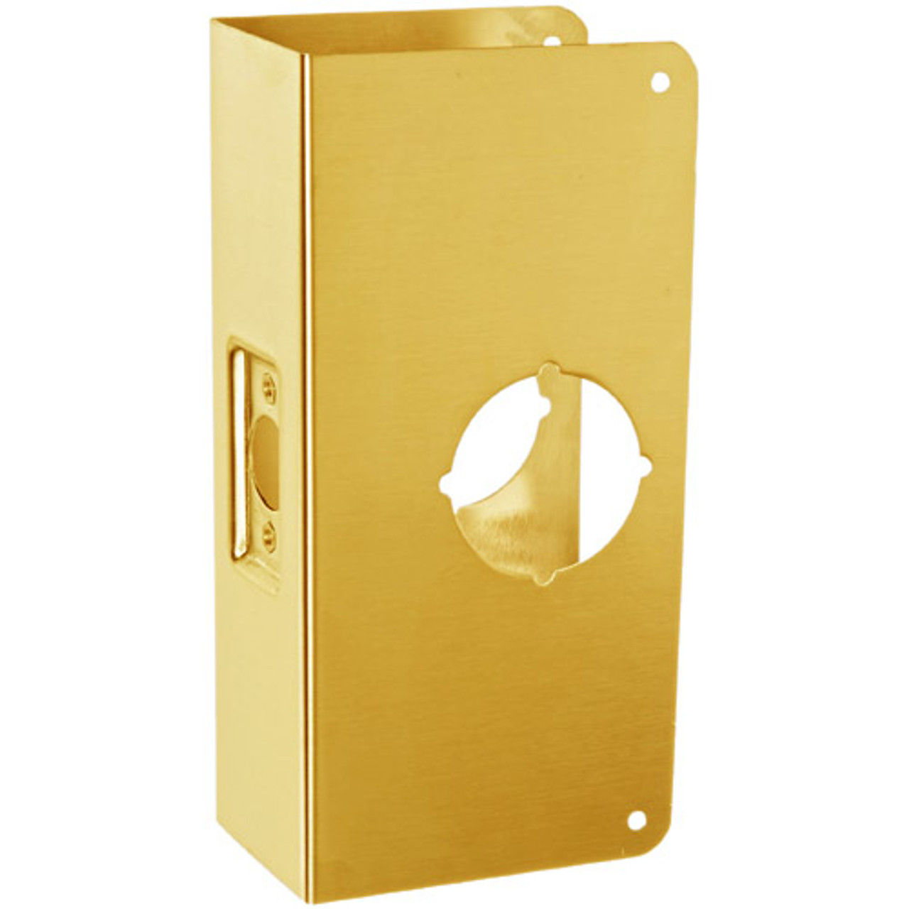 214C-PB-CW Don Jo Blank Wrap-Around Plate in Polished Brass Finish