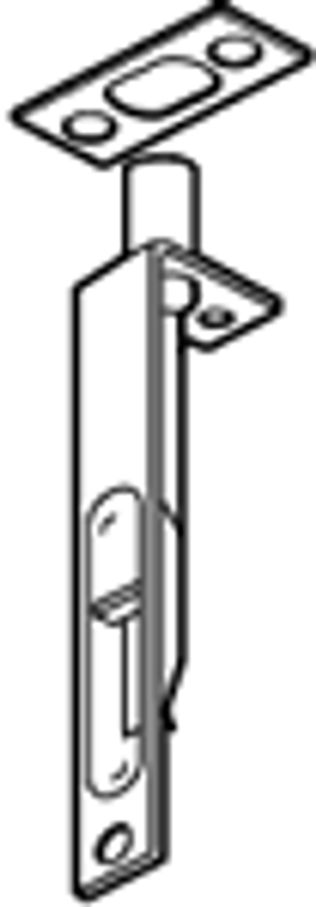 Don Jo - 1640 Flush Bolt for Wood Door, Satin Chrome