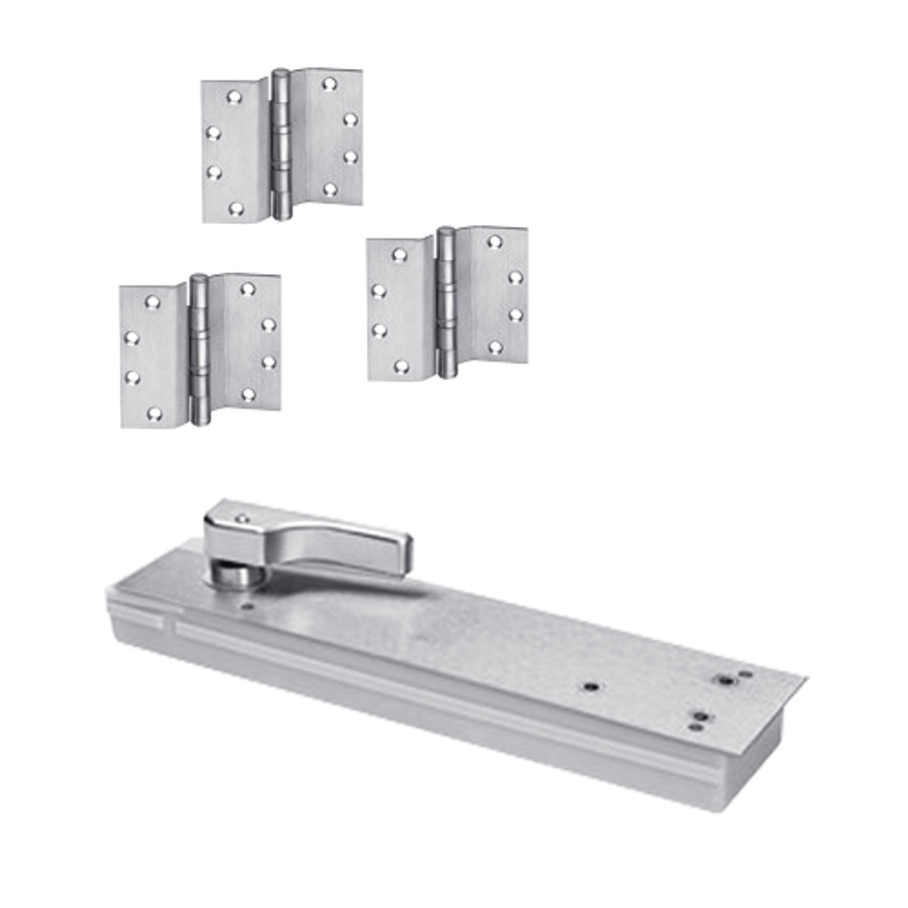 HM5105NBC-LH-625 Rixson HM51 Series 3/4" Offset Hung Shallow Depth Floor Closers in Bright Chrome Finish