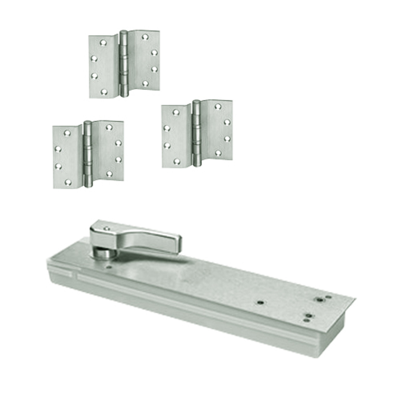 HM5105NBC-RH-618 Rixson HM51 Series 3/4" Offset Hung Shallow Depth Floor Closers in Bright Nickel Finish