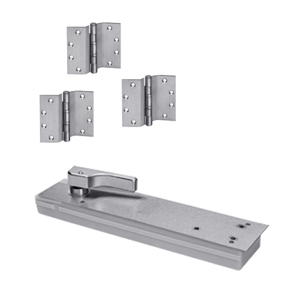 HM5105ABC90-LH-626 Rixson HM51 Series 3/4" Offset Hung Shallow Depth Floor Closers in Satin Chrome Finish
